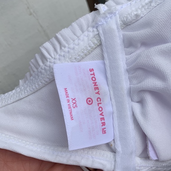 Stoney Clover Lane Sweetheart Bikini Top XXS white New no tag - Picture 14 of 14